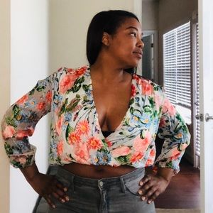 Alice + Olivia floral shirt